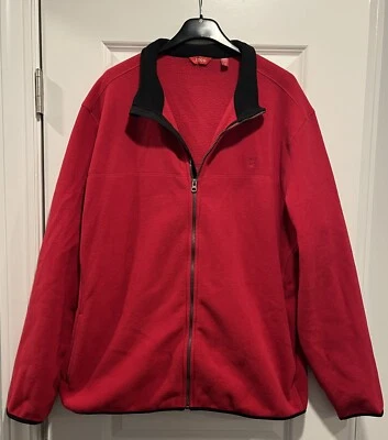 Izod - Chaqueta polar de felpa roja, talla: XL para hombre cremallera completa Foto 1 de 4