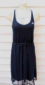HUNTER FOR TARGET BLACK MESH A LINE DRAWSTRING PERFORMANCE RACERBACK DRESS SZ XS - Picture 1 of 3