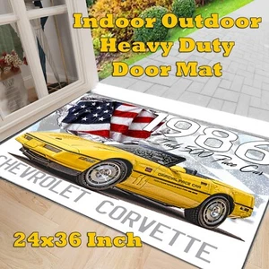 Alfombra de puerta interior exterior resistente 1986 Indy 500 Pace Car Corvette alfombra - Imagen 1 de 4