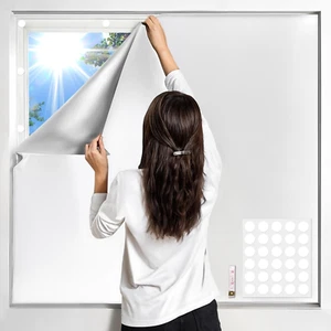 Blackout Curtains for Bedroom 40" X 57", Portable Window Blackout Blinds No Dril - Picture 1 of 12