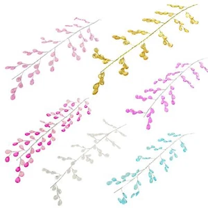 30cm Branching Crystal Spray! Diamante Coloured Pick Bouquet Embellishment - Picture 1 of 7