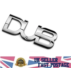 Nuevo DUB Guardabarros Lateral Coche Emblema Maletero Trasero Insignia Pegatina Calcomanías ABS - Imagen 1 de 8