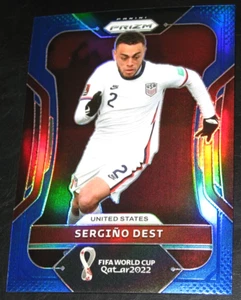 2022 Prizm World Cup Sergino Dest Blue # 011/299 #206 Base USA USMNT - Bild 1 von 2