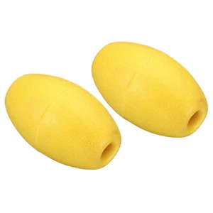 2Pcs 5.51" x 3.54" Rope Float Buoy, 570g Deep Water Floats, Yellow - Picture 1 of 5