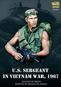 Nutsplanet Sargento de Estados Unidos en la Guerra de Vietnam 1967 Sin pintar Escala 1/10 Kit de busto - Imagen 1 de 6