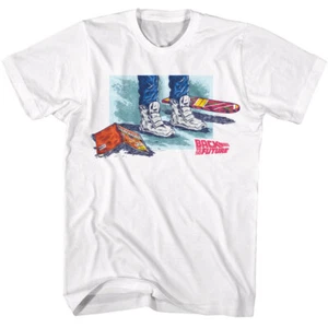 Back To The Future Movie Marty McFly Shoes Comic Book Hoverboard Men's T Shirt - Picture 1 of 5