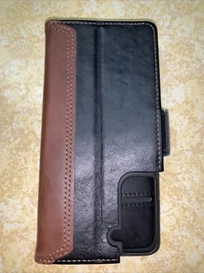 Samsung Galaxy S21 (?) Funda tipo billetera para teléfono negra y marrón usada muy poco - Imagen 1 de 11