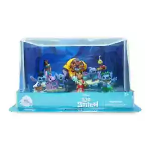 NISB Disney Store Lilo & Stitch Deluxe Figure Set 8 Figurine Playset Cake Topr - Foto 1 di 2