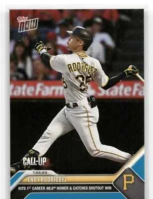 🟦 ENDY RODRIGUEZ Rookie 1st HR 2023 Topps Now #603 BLUE 09/49 Pirates Call-Up - Image 1 of 2