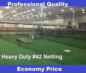 Baseball Batting Cage Net Netting #42 (54 Ply) HDPE 14' x 14' x 70' - Picture 1 of 10