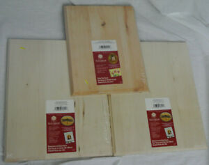 THREE New WALNUT HOLLOW Pine Rectangle Plaque - 2 11x14 and 1 9x12