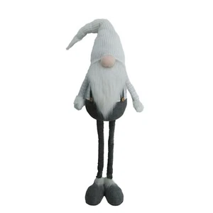 Novelty Standing Nordic Tall Grey Gonk With Extendable Legs Figurine Decoration - Picture 1 of 3