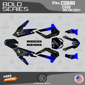 Graphics Kit for COBRA CX50 SRX FWE 2021 Bold - BLUE - Picture 1 of 6