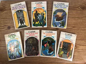 Chronicles of Narnia Books 1-7 Set CS Lewis Paperback 1970 Collier - Imagen 1 de 6