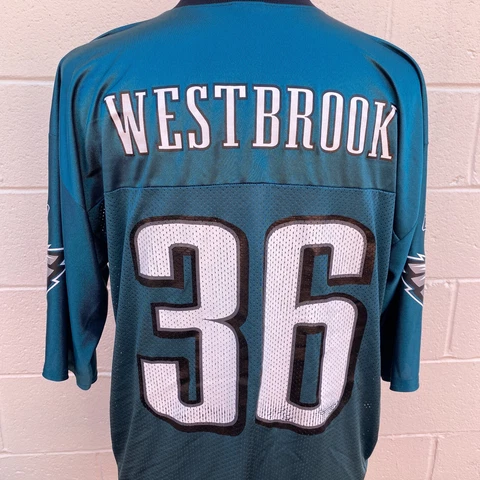 NFL Philadelphia Eagles Brian Westbrook #36 Reebok Jersey Green Men's Sz L Large Cover
