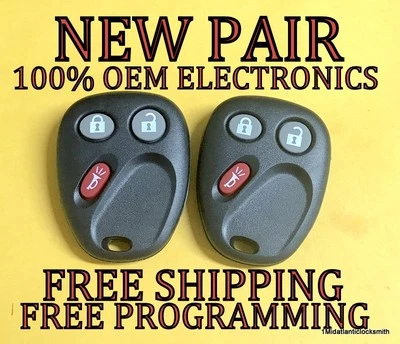 NEW PAIR GM GMC BUICK OLDSMOBILE ISUZU KEYLESS REMOTE FOB 15008008 15008009 - Image 1 of 2