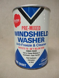 1970's Service Station Prestone Windshield Wash Metal Qt Can Full Pull Tab Top - Picture 1 of 1