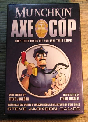 MUNCHKIN AXE COP Steve Jackson Games 2011 1st Edition 3-6 Players Age 10 and Up - Image 1 of 4