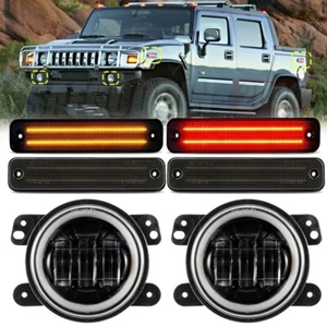 Luces antiniebla de conducción LED DRL para Hummer H2 2003-2009 + luz marcadora delantera trasera - Imagen 1 de 12