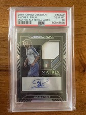 60648616 2019-20 Panini Obsidian Andrea Pirlo Matrix Material Patch Auto PSA 10