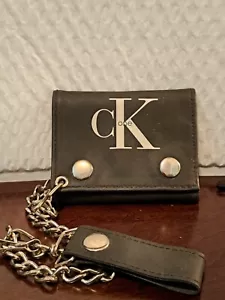 cK One dreifach gefaltete Kette Geldbörse - Bild 1 von 6