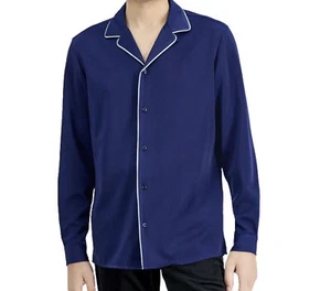 Inc Men's Regular-Fit Contrast Piped Camp Shirt Navy Bud Size L, XL XXL AVAIL - Picture 1 of 1