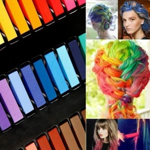 HAIR CHALK TEMPORARY HAIR DYE COLOUR SOFT PASTELS SALON KIT Party hair - Picture 1 of 9