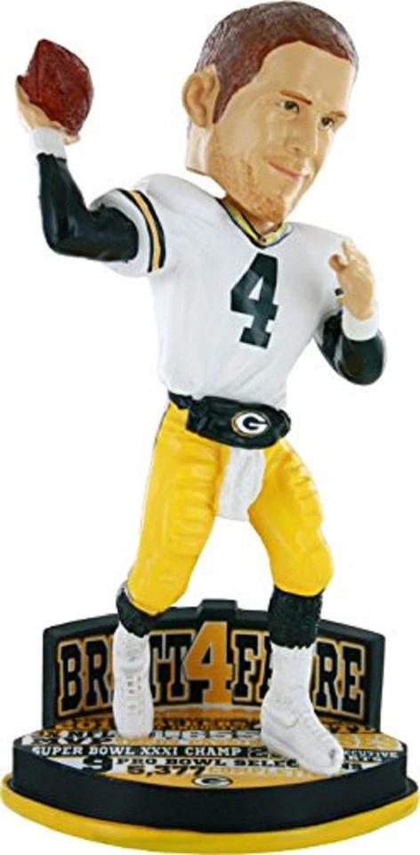 Brett Favre Green Bay Packers Estadísticas de Carrera Bobblehead NFL Fútbol Foto 1 de 1