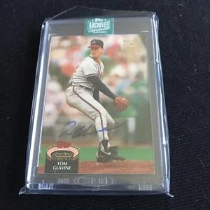Tom Glavine 1/1 2024 Topps Archives Signature Series Auto 1992 Stadium Club #395 - Picture 1 of 2