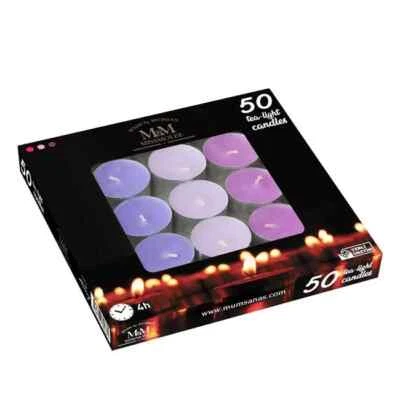 Tea Light Candles 50pcs pack Tea Candle Night Light Candles Ø3.5x1.5cm - 50buc - Image 1 of 2