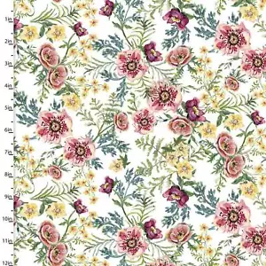 Forest Friends Baumwollstoff mit Blumenmuster - Bild 1 von 2