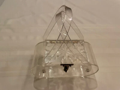 Vintage 1950's Florida Handbags Clear Lucite Purse in nice condition - Image 1 of 3