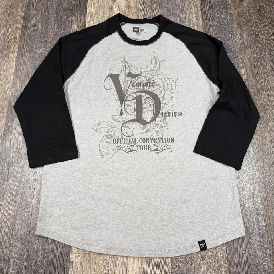 Рубашка реглан Vampire Diaries Official Convention Tour New Era серая черная размер L - Изображение 1 из 4