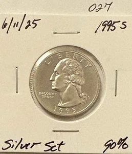 1995 S Proof AG 90% Washington Quarter -027 - Picture 1 of 2