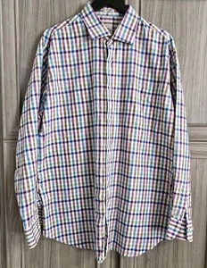 Peter Millar Long Sleeve Mens Plaid Shirt Size XL  - Picture 1 of 10