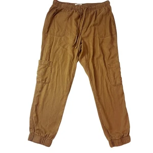 C & C California Pants Womens Large Tan Brown Cargo Lyocell Drawstring Casual  - Picture 1 of 8