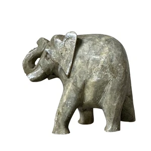 Statuina elefante in marmo 3” fermacarte dettagliato intagliato a mano made in India - Foto 1 di 9