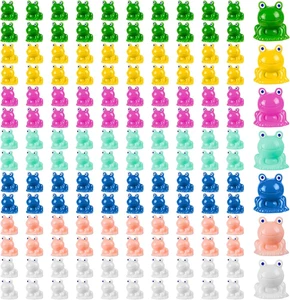 140 Stück Mini Resin Frösche, Mini Frosch Figuren, bunte kleine Miniatur Pl - Bild 1 von 7