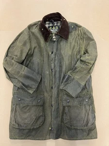 Barbour Border Wachsjacke Grün Herren Größe 107 cm/42 Zoll - Bild 1 von 11