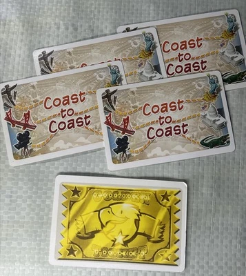 Ticket to Ride First Journey Bonus Cards & Golden Ticket Set of 5 Coast-to-Coast - Image 1 of 3