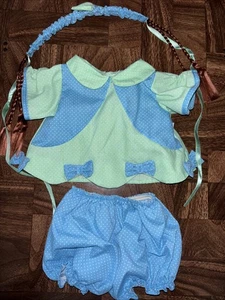 Cabbage Patch Kind / Puppe blau weiß grün Oberteil, Stirnband & Unterhose CPK 78 - Bild 1 von 6
