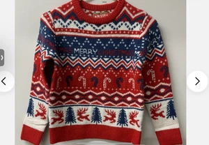 NEU MIT ETIKETT WEIHNACHTSPULLOVER/TOP ALTER 8-9 JAHRE UVP £15 ~ BRANDNEU!! - Bild 1 von 2