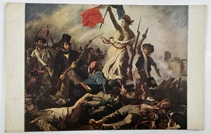 Lote 2 Postales Artísticas Louvre Médusa y Libertad Liderando al Pueblo París De Colección - Imagen 1 de 4