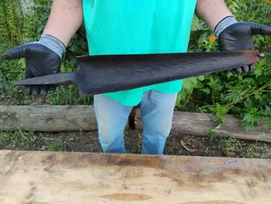 Antike Wheelwright's Wagon Radnabe Reibahle Werkzeug groß geschmiedet 31" Länge 18lbs - Bild 1 von 11