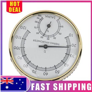 Metal Dial Sauna Room Thermometer Hygrometer - Temp & Humidity Gauge - Picture 1 of 19