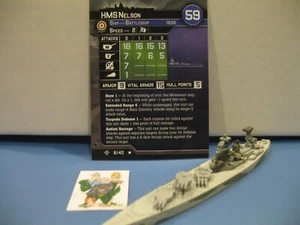 =Axis Allies War at Sea SURFACE ACTION HMS Nelson 6/40 con tarjeta= - Imagen 1 de 1