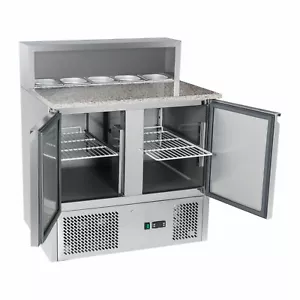 TAVOLO FRIGORIFERO SALADETTE BANCO PIZZA INOX REFRIGERATO - Foto 1 di 1