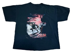 Camiseta De Colección The Legend Of Zelda Twilight Princess Nintendo Desteñida Negra 3XL - Imagen 1 de 4