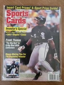 SPORTS CARDS MAGAZINE AUGUST 1993 FRANK THOMAS COVER 1968 TOPPS WILL CLARK CARD - Picture 1 of 4