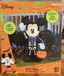 Esqueleto inflable de Mickey Mouse Gemmy Disney Halloween 2022 de 3,5 pies - Imagen 1 de 2